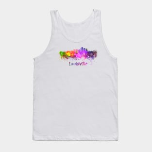 Louisville skyline in watercolor Tank Top